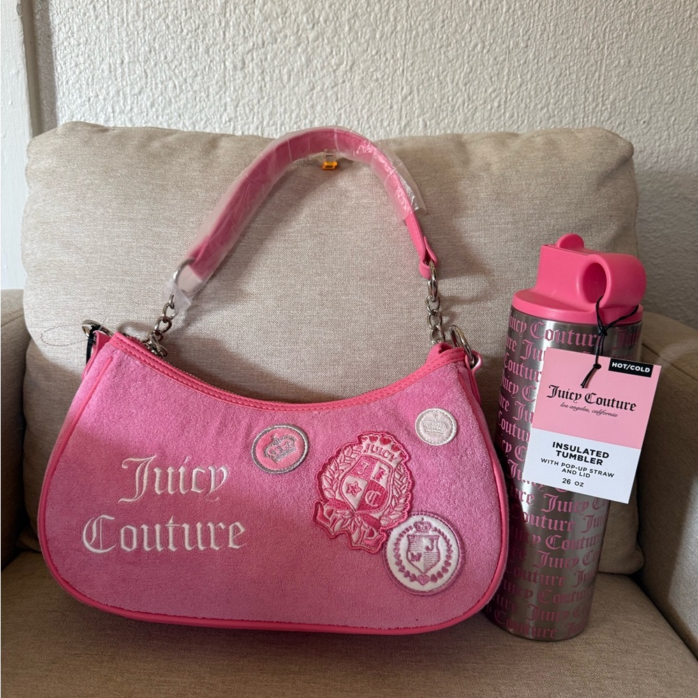 Beautiful JUICY COUTURE cherry Blossom Juicy Girls Rule Shoulder Bag Water...
